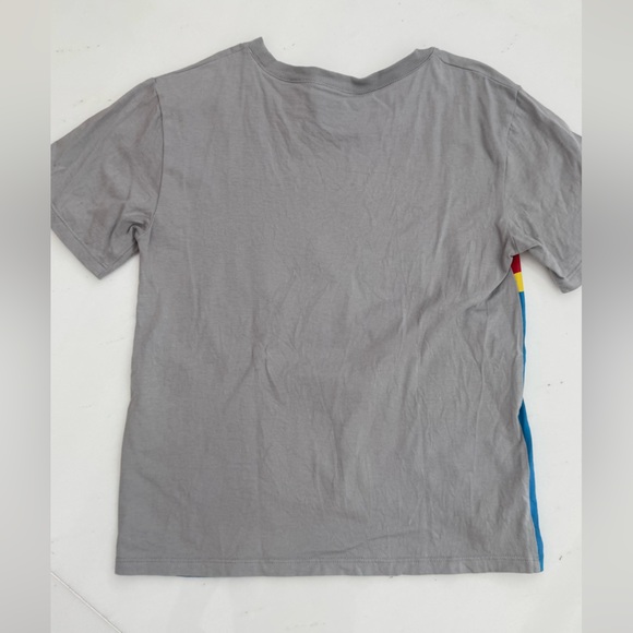 Gucci Gray and Blue Short Sleeve Tee with Rainbow Stripes - Picture 4 of 4